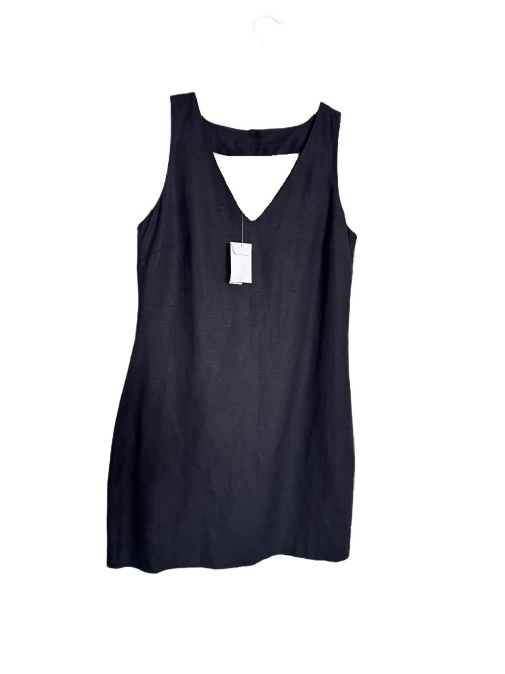 Banana Republic Linen Blend Black Dress Size 8 Sleeveless Minimalist NWT RT $100